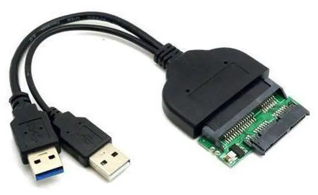 Alt view image 2 of 3 - 1set USB 3.0 to SATA 22Pin & SATA to Micro SATA Adapter for 1.8" 2.5" Hard Disk Driver With Extral USB Power Cable