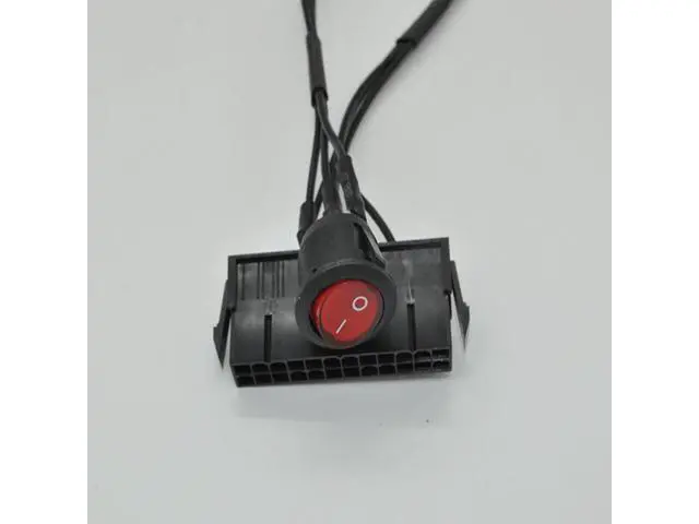 Alt view image 2 of 2 - 24 Pin Cable Switch cable 24Pin Power Supply Synchronizer ATX Mining Power Start Switch Power tester cable Computer Adaptor