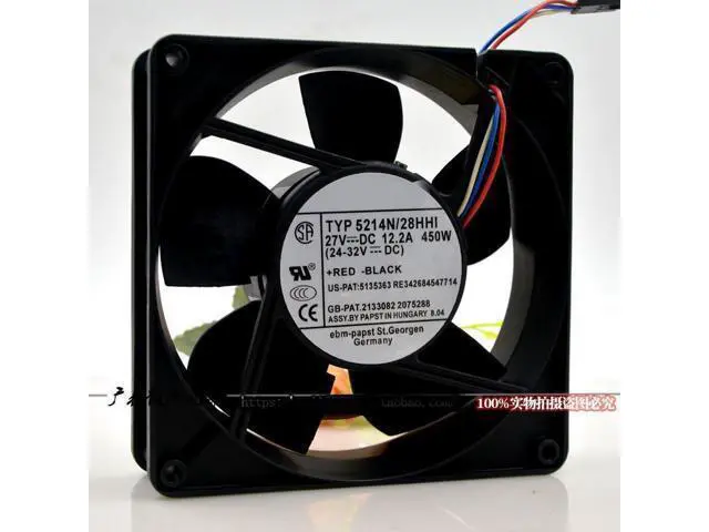 Alt view image 3 of 3 - TYP 5214N 28HHI 27V 12738 temperature control fan inverter fan DC fan