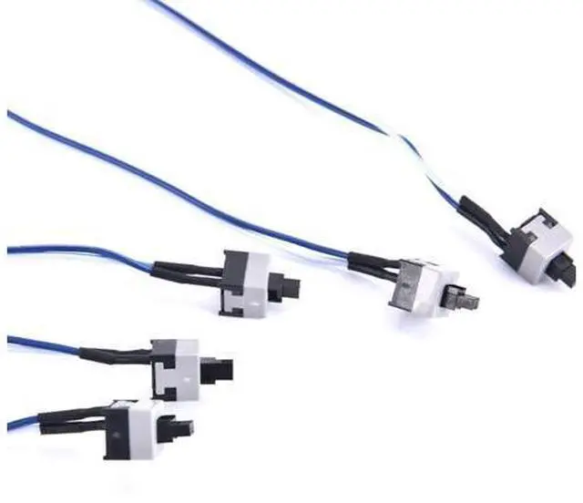 Alt view image 2 of 3 - 5PCs 2-pin SW PC Power Cord Switch Button ATX Host Switch Cord 22-inch Computer Power Cord Chassis Switch Cable Power Cable