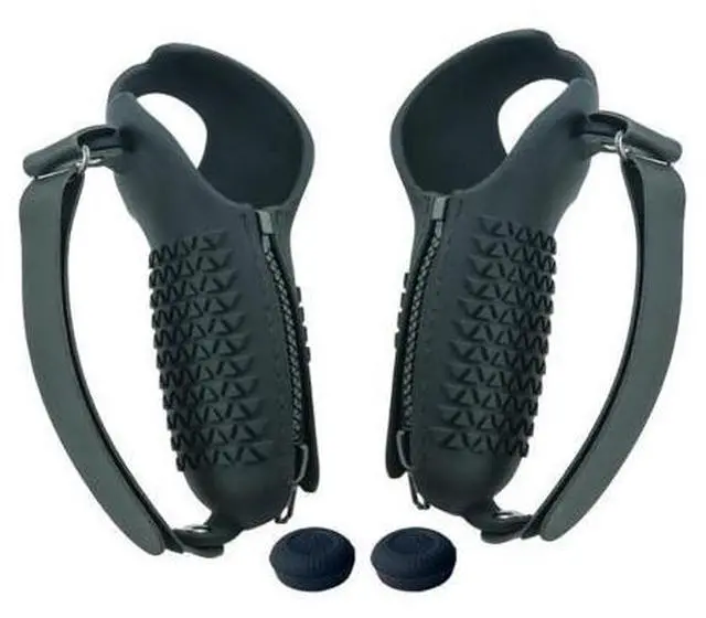 Main image of Anti-Throw Controller Shells Grips Rocker Caps for 4 VR Handle Protective Pouch VR Controller Sleeves Lightweight(Black)