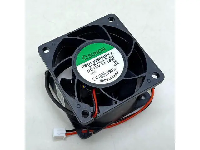 Alt view image 3 of 3 - For Sunon 6cm 12V Double Ball Fan 6038 For Ant S7 S9 Shenma M3 Power supply cooling Fan PSD1206PMBX-A