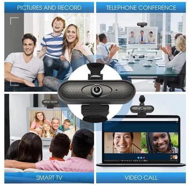 Alt view image 5 of 6 - Full HD 1080P Webcam USB Pc Computer Camera with Microphone Driver-free Video Webcam for Online Teaching Live Broadcast