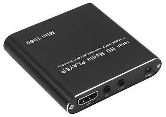 Main image of MINI 1080P Full HD Media USB HDD SD/MMC Card Player Box, US Plug(Black)
