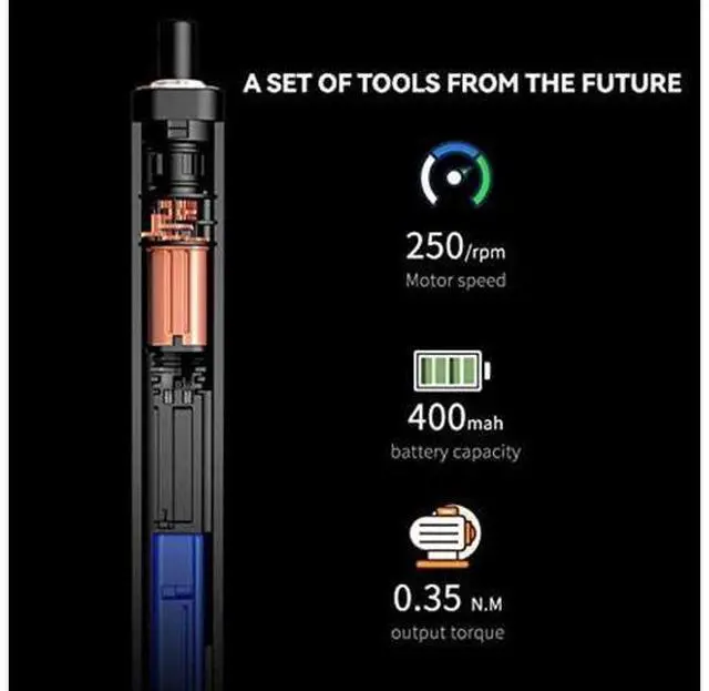 Alt view image 5 of 7 - Wowstick 1F+ 69 In 1 Mini Electric Screwdriver, Precision Screwdriver Set with 56 Magnetic Precision Bits & LED Light, Rechargeable Automatic Screwdriver for Toys, Mobile Phones, Computers