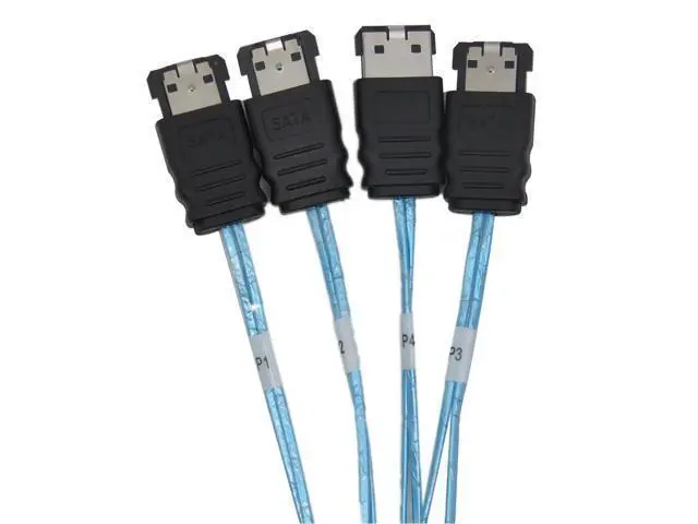 Alt view image 2 of 6 - Mini SAS 26P SFF 8088 TO 4* ESATA 7P Cable 2M