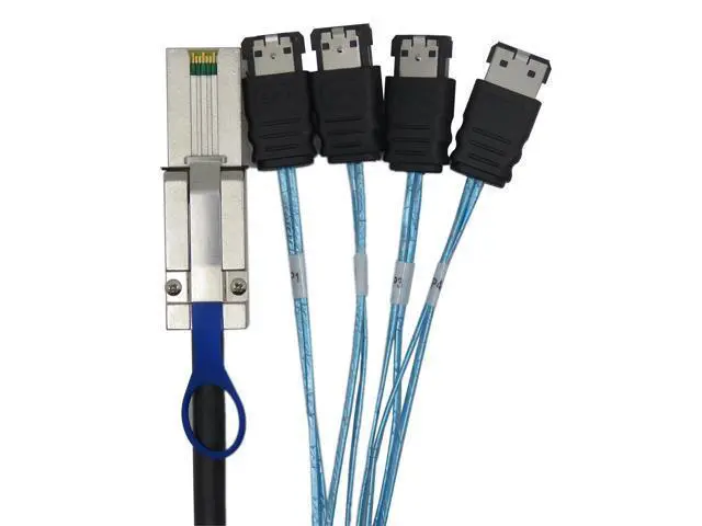 Alt view image 3 of 6 - Mini SAS 26P SFF 8088 TO 4* ESATA 7P Cable 2M