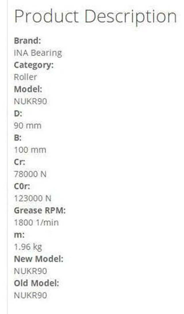 Alt view image 3 of 3 - INA NUKR 90 Cam follower bearings 30x90x100mm