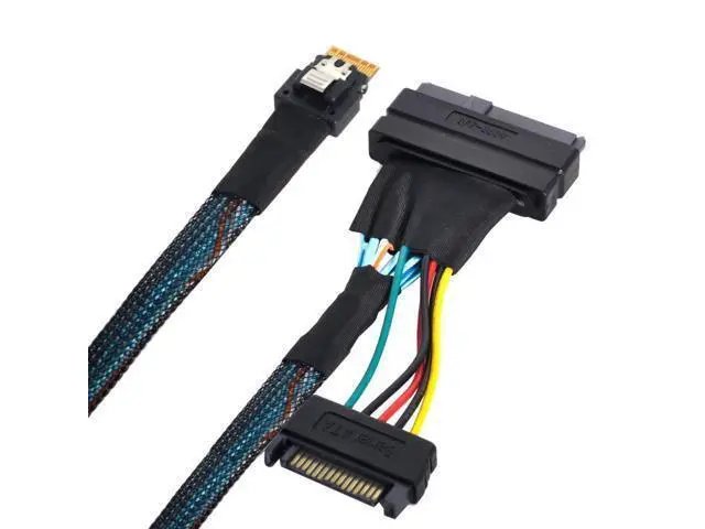 Alt view image 3 of 3 - Chenyang U.2 U2 SFF-8639 to Slimline SFF-8654 4i NVME PCIe SSD Cable for Mainboard SSD 750 p3600 p3700 M.2