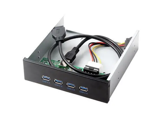 Alt view image 2 of 3 - NGFF USB 3.0 HUB 4 Ports Front Panel to Motherboard 20Pin Connector Cable for 5.25" CD-ROM Bay
