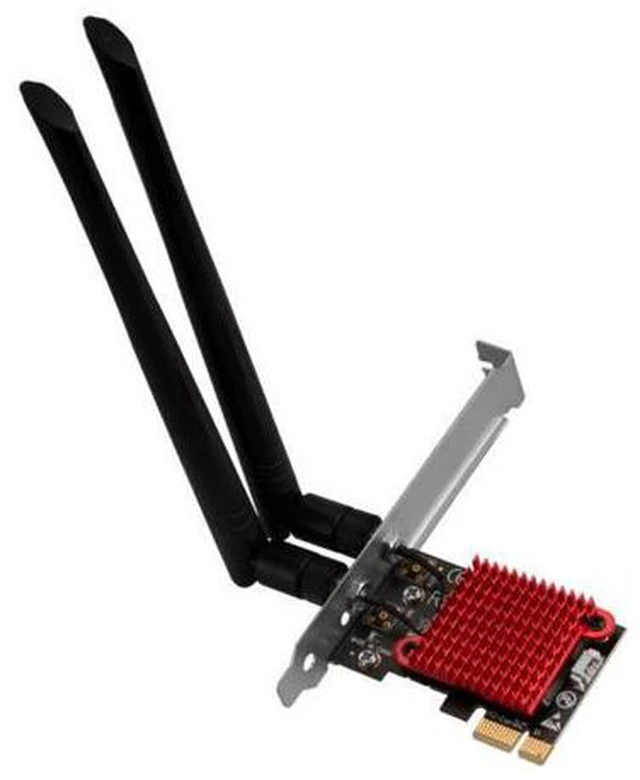 Alt view image 2 of 3 - WiFi 6 PCIE Wireless Adapter Tri band Intel AX210 Wireless Wi Fi 6E 802.11AX 5374M Desktop Network Card Bluetooth 5.2 Support 6G