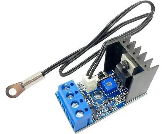 Main image of DC 12V 1A Automatic Temperature Controlled Fan Speed Controller with Sensor, Supports 2/3/4 Wire PC CPU & Case Fans