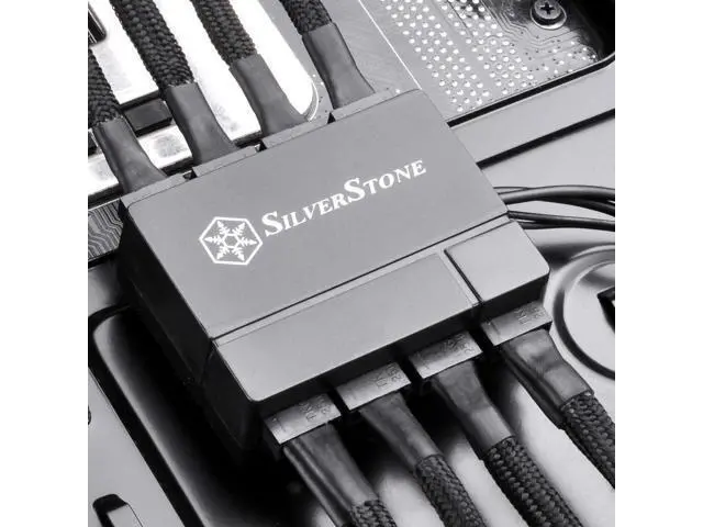 Alt view image 3 of 7 - SilverStone Technology Silverstone 8-Port PWM Fan Hub/Splitter for 4-Pin & 3-Pin Fans* in Black SST-CPF04-USA (Newest Version)