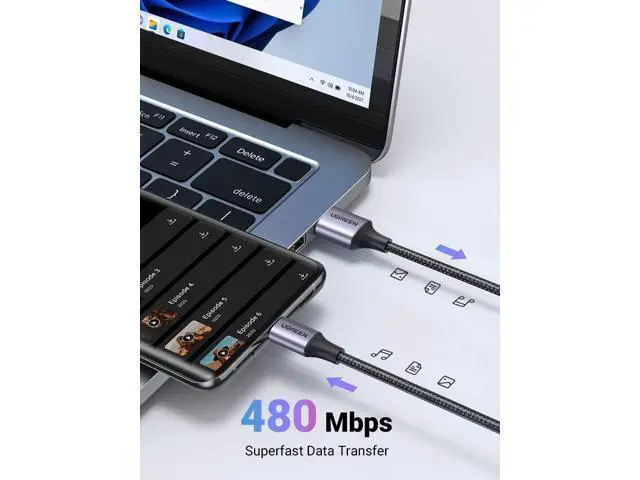 Alt view image 7 of 7 - USB to USB C Cable, Car Carplay Cable USB A to Type C Cable Fast Charging Braided USB C Cord Compatible with iPhone 16/16 Plus/16 Pro/15, Samsung Galaxy S24/S23, Pixel 8/7, 1.6FT