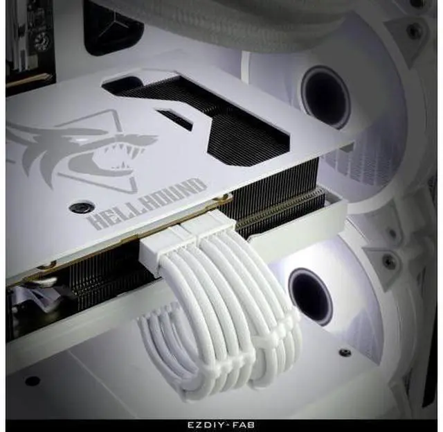 Alt view image 7 of 7 - PCIE 8-Pin Female to 8-Pin (6+2) Male Power Supply Adapter Extension Cable for Graphics Card or PCIE Device 11.8 inch (30 cm)-All White