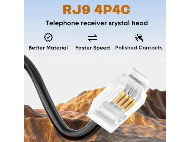 Alt view image 2 of 6 - USB to Rj9 Female to Male, 4p4c 4-Pin Adapter, Compatible with Most Avaya Landline Phones (RJ9 Male to USB female30cm)