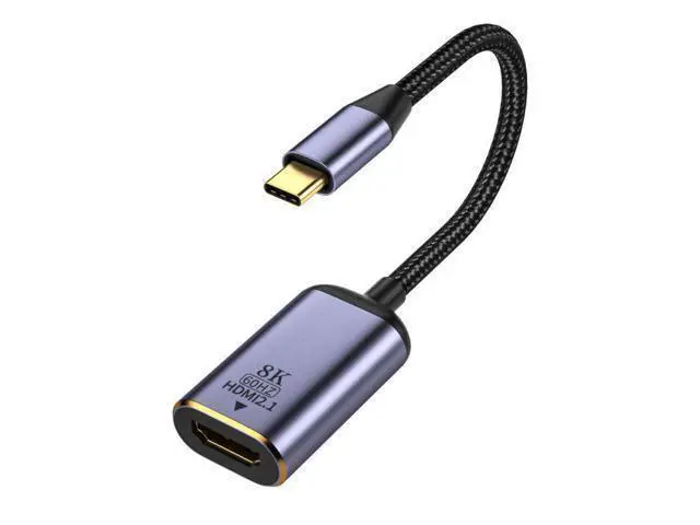 Alt view image 3 of 7 - CY USB4 USB-C Type-C Source to Female HDMI 2.0 Cable Display 8K 60HZ UHD 4K HDMI Male Monitor