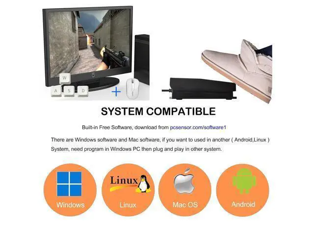 Alt view image 4 of 7 - iKKEGOL USB Foot Pedal, USB Single Foot Switch Game Control, One Key Programmable Footswitch Map Mouse Keyboard for Video Game Push to Talk, Transcription HID
