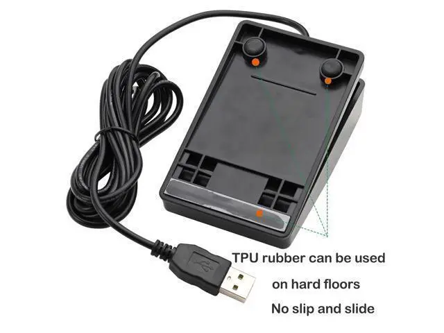 Alt view image 5 of 7 - iKKEGOL USB Foot Pedal, USB Single Foot Switch Game Control, One Key Programmable Footswitch Map Mouse Keyboard for Video Game Push to Talk, Transcription HID