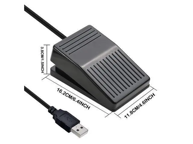 Alt view image 6 of 7 - iKKEGOL USB Foot Pedal, USB Single Foot Switch Game Control, One Key Programmable Footswitch Map Mouse Keyboard for Video Game Push to Talk, Transcription HID