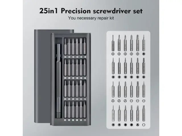 Alt view image 4 of 7 - 25-in-1 Mini Precision Screwdriver Set: Stocking Stuffers for Men Small Torx Bit Tool Set for Men,Magnetic Torque Repair Tool Kit for Electronics Macbook Watch Eyeglass Ring Doorbell Fathers day gift