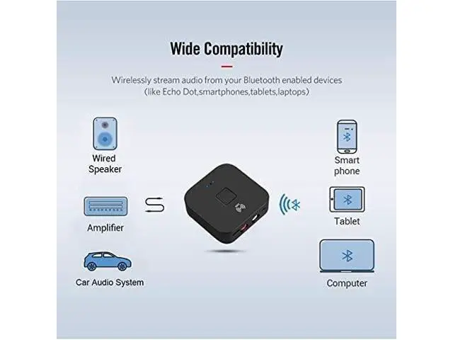 Alt view image 3 of 4 - Bluetooth Receiver for Home Stereo RCA, 3.5mm AUX Wireless Audio Adapter for Home and Car Stereo System,NFC-Enabled