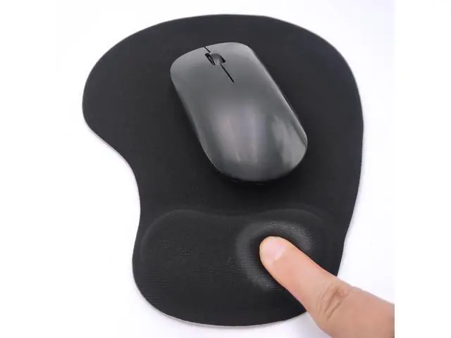 Alt view image 7 of 7 - Ergonomic Mouse Pad with Wrist Rest, Gel Wrist Support Mousepad, Pain Relief Laptop Computer Mouse Pad, Non-Slip Mouse Pads for Office & Home (Black)