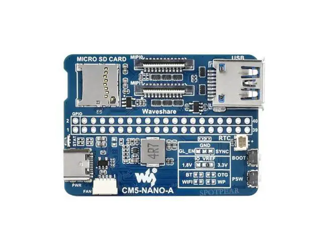 Alt view image 5 of 6 - Pi CM5 Mini Base IO Board NANO A Development For Compute Module 5 Waveshare CM5-NANO-A