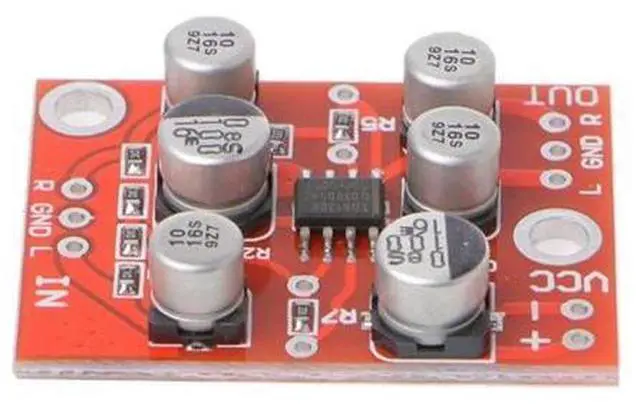 Main image of 10PCS DC 5V-15V AD828 Stereo Preamp Preamplifier Module AMP Module Microphone Preamp Module