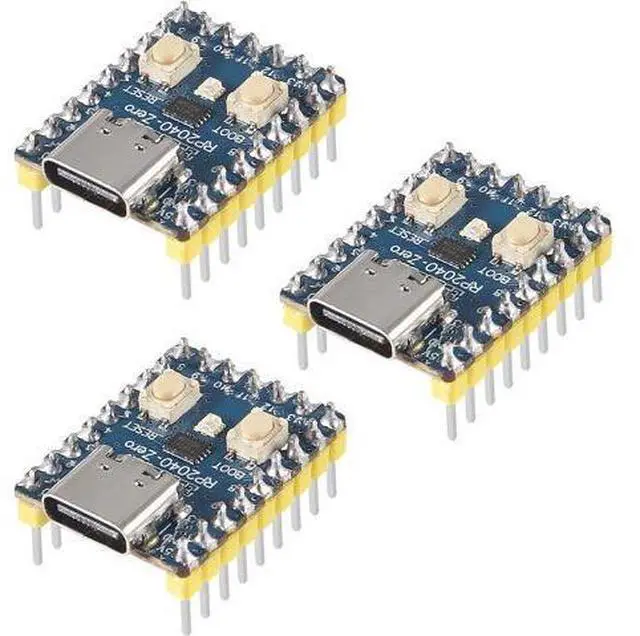 Main image of 3PCS RP2040-Zero RP2040 USB-C Connector Compatible with Raspberry Pi Microcontroller PICO Development Board Module Dual-core Cortex M0+ Processor 2MB Flash Support C/C++ MicroPython