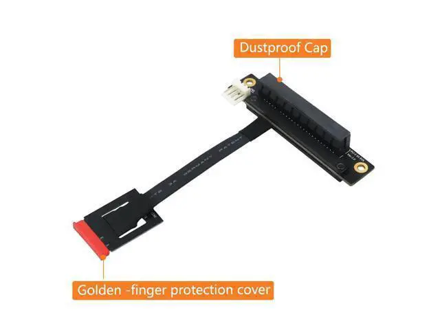 Alt view image 2 of 6 - PCIE Riser 270 degree M.2 NGFF Dual Key A-E To PCI-E 8X Adapter Cable Converter 4P FDD Power Connector for PCI-E Tester Extender