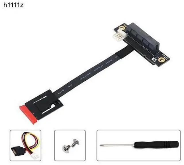 Main image of Add On Card 270 Degree M.2 NGFF Dual Key A-E To PCI-E 4X Adapter Cable 4P FDD Power Connector M2 Key A/E to PCI Express X4 Riser