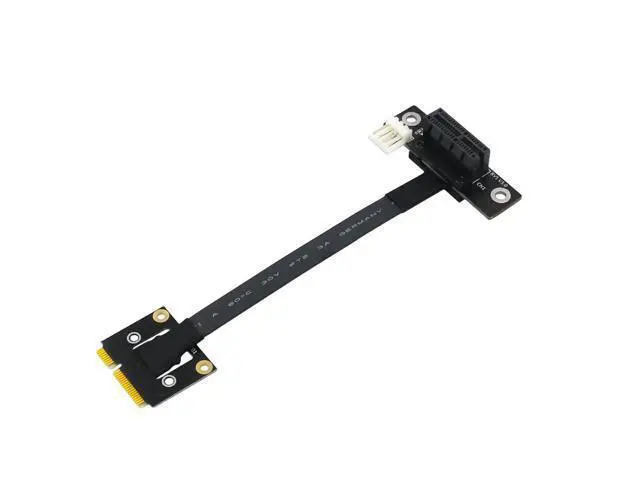Alt view image 2 of 6 - Add On Cards 270 Degree Mini PCIe To PCI-E 1X Adapter Cable Mini PCI Express to PCI-E X1 Riser 4Pin Power Connector for Extender