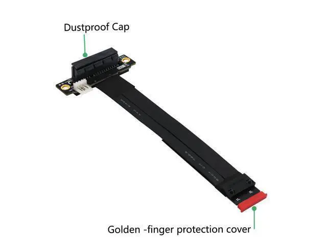 Alt view image 6 of 6 - Riser PCIe x4 3.0 Extension Cable PCI Express 4x To M.2 NVMe M Key 2230 2242 2260 2280 Riser Card Gen 3.0 Extender Cable 32G/bps