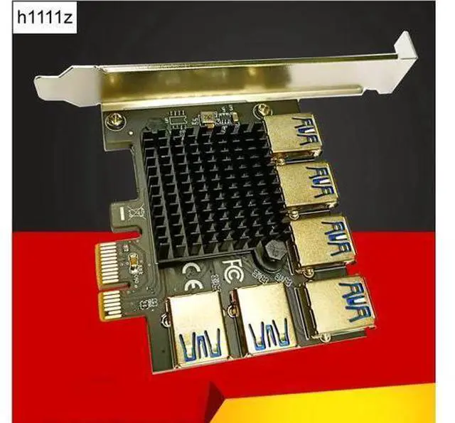 Main image of PCI Express Multiplier Adapter PCIE 1 to 6 USB 3.0 Extender PCI-E 1 to 6 Riser Card PCIE 1X to 16X Slot for Bitcoin Miner Mining