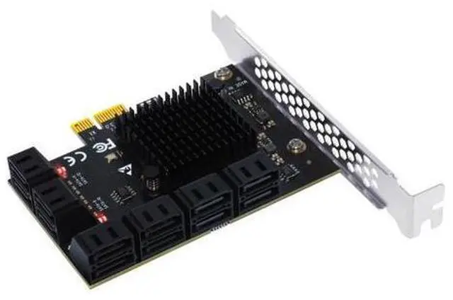 Main image of PCIE SATA Adapter Card SATA Controller 12 Port SATA 3 PCI Express X1 Expansion Card Add on Cards Riser PCIE Card for Chia Mining