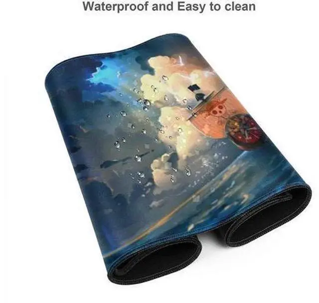 Alt view image 4 of 7 - Anime One Piece Extended Gaming Mouse Pad with Stitched Edges Large Mouse pad with Non-Slip Rubber Base for Work & Gaming Office & Home 31.5x15.7inch