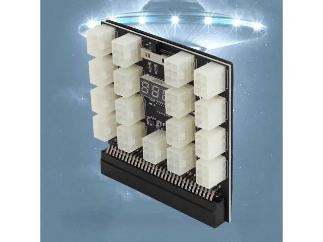 Alt view image 3 of 5 - Mining GPU/PSU Power Supply Board 1600W 12V 17x 6pin PCI E Mining Server Power Supply for for DPS 1200FB A/DPS 1200QB A/PS 2751 5Q/PS 2751 LF 1F/HSTSN PL12/DPS 700LB D/PS 2112