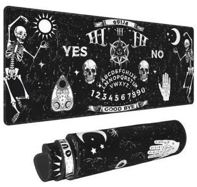 Main image of Gothic Skull Mouse Pad Extended Large Gaming Mouse Pad XL Stitched Edges for Gamer Home Office 31.5 X 11.8 Inch