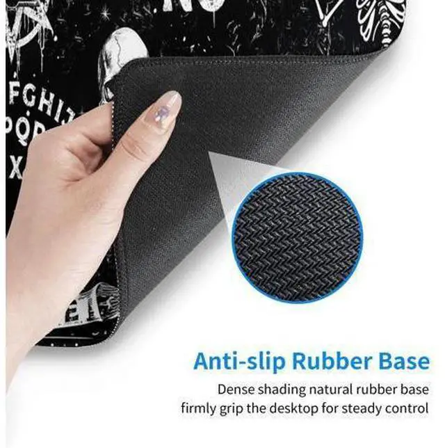Alt view image 5 of 5 - Gothic Skull Mouse Pad Extended Large Gaming Mouse Pad XL Stitched Edges for Gamer Home Office 31.5 X 11.8 Inch