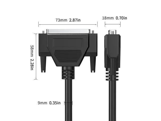 Alt view image 4 of 5 - JUXINICE DB37 Cable Copper D-Sub 37 Pin Cord Shielded, D-Sub 37Pin Male to Male Cord 5FT, DB37 Extension Cable- Black 5'