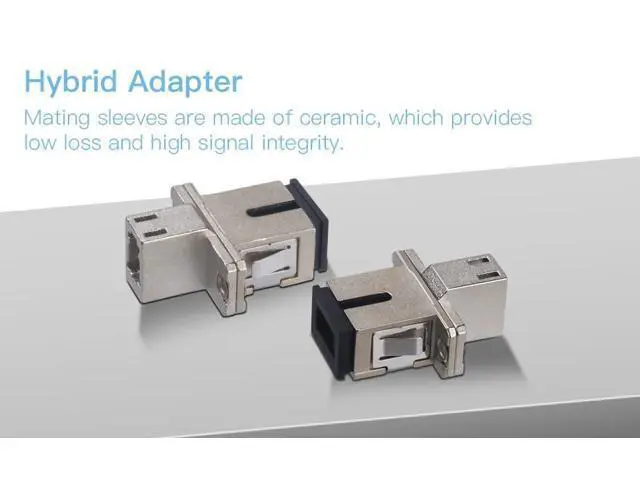 Alt view image 4 of 5 - Duogalia 4 Pack SC to LC Female to Female Fiber Optic Adapter Connector Hybrid Simplex Multimode/Singlemode Optical Adapter, Flange-Type Adapter