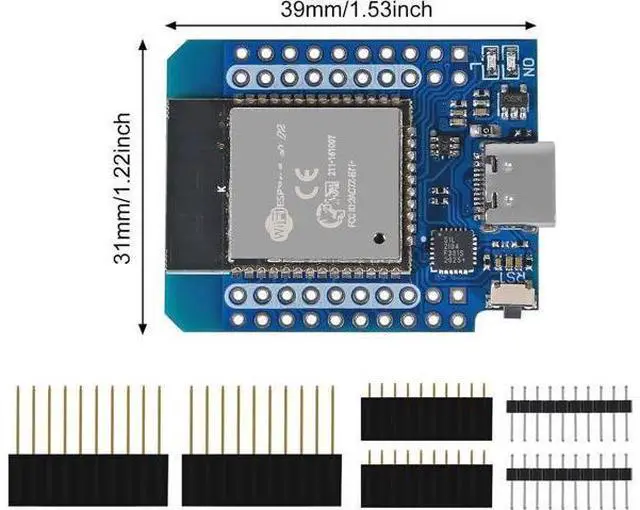 Alt view image 4 of 5 - Type-C D1 Mini NodeMCU ESP32 ESP-WROOM-32 WLAN WiFi Bluetooth IoT Development Board 5V Compatible for Arduino (5pcs Type-C)