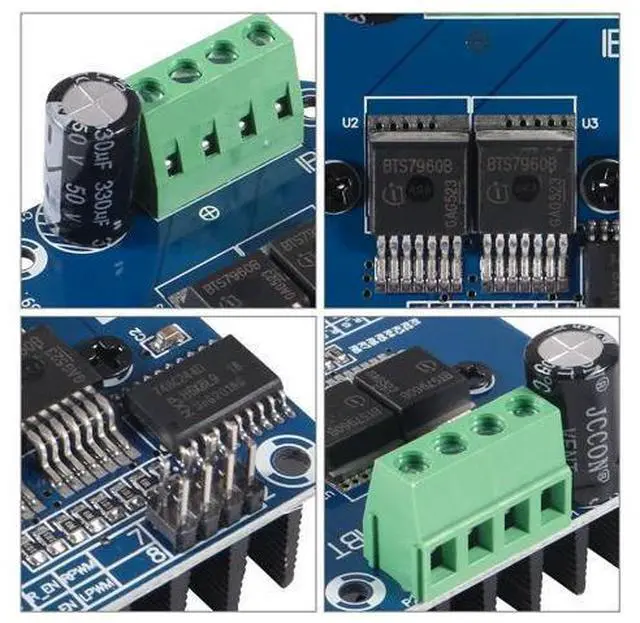 Alt view image 3 of 5 - 5PCS BTS7960 DC Stepper Motor Driver Module 43A Current Limit Control Module H-Bridge PWM Smart Car Board Compatible with Raspberry Pi Smart Car