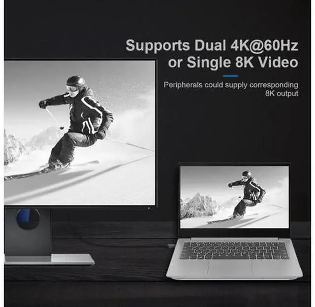 Alt view image 3 of 5 - NFHK USB4 Cable 40Gbps with 100W Charging and 8K@60Hz 5K@60Hz USB4.0 Compatible with Thunderbolt3/4 50cm