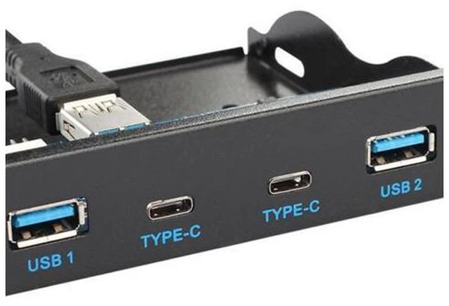 Alt view image 6 of 7 - CY USB 3.1 Front Panel Header to USB-C & USB 3.0 HUB 4 Ports Front Panel Motherboard Cable for 3.5" Floppy Bay UC-126