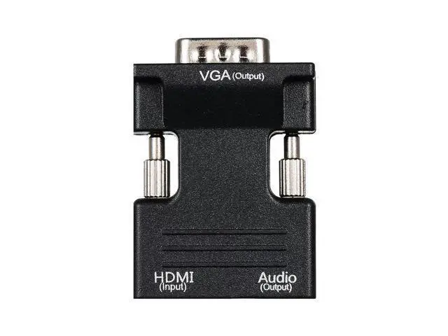 Alt view image 2 of 5 - HD Male to VGA Female Adapter with 3.5mm Audio Port Support 1920*1080 Resolution Independent Audio Output