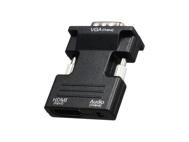 Alt view image 4 of 5 - HD Male to VGA Female Adapter with 3.5mm Audio Port Support 1920*1080 Resolution Independent Audio Output