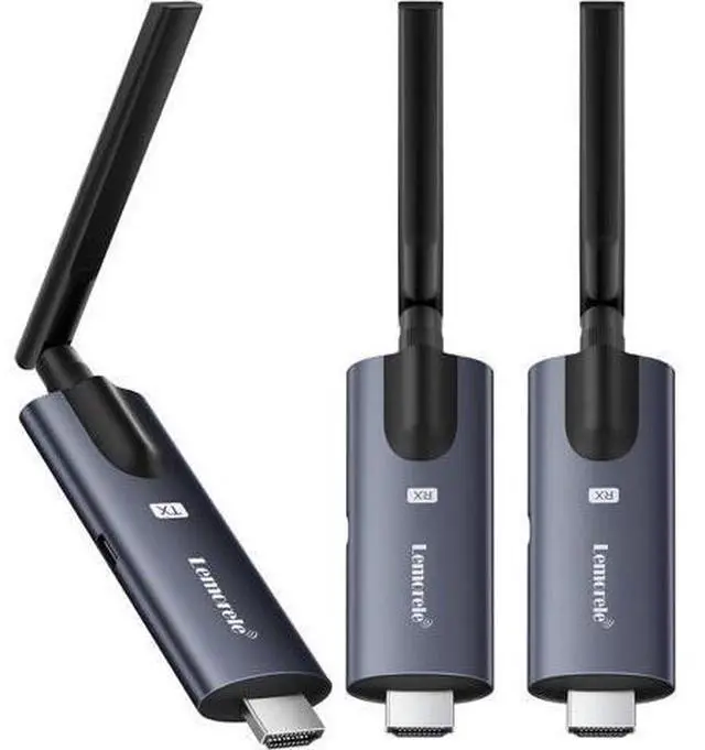 Main image of Lemorele Wireless HDMI Transmitter and 2 Receivers,Support Wireless Receiving APP TuTuPlay 2.4/5G 656ft 1080P HD,for Streaming Video&Audio to HDTV/Projector/Tablet/Mobile from Laptop/TV-Box/Blu-ray