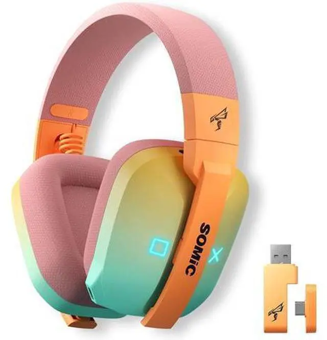 Main image of G810 Wireless Headset 2.4G Low Latency Headset for PC PS4 PS5 Laptop, Bluetooth 5.2 Wireless Headphone with Built-in Mic, 50H Playtime, RGB Light Foldable for Gamer (Xbox Only Work in Wired)